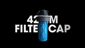HydraPak 42mm Filter Cap – Blue Plastic Water Filtration Accessory For Bottles